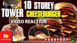 Lotteria: 10 Level Tower Cheeseburger Reaction Video | #Febryday 26 with Aaron