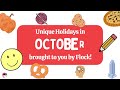 Unique October Holidays! | Lessons for Kiddos | Flock School