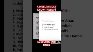 A MUSLIM MUST KNOW THESE #allah #religion #ameen #allahuakbar #islamicvideo #muslim #meetingmuhammad