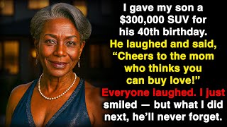 My son laughed: “Cheers to the mom who thinks you can buy love!” But then everything changed.
