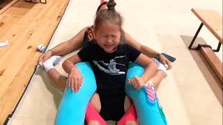 Velislava’s first time crying during sadistic gymnastic stretching