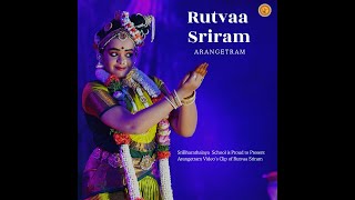 Rutvaa Sriram Arangetram excerpts - Sri Bharathalaya - Bharathanatyam - kanchipuram - dance