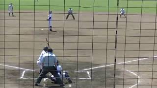 2018　春　高校野球　九州大会　明豊　寺迫投手ピンチ切り抜ける