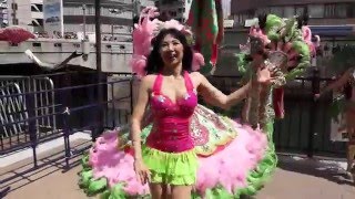 A02 野毛大道芸 2016　サンバ ♪　エスコーラ・ヂ・サンバ・サウーヂ　パレード　YOKOHAMA Samba