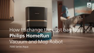 Philips HomeRun Vacuum and Mop Robot -  How to Handling of the Auto-Empty station | XU7100