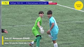 Marmarisspor  1 - 3  Fethiye 1923 SK  I  Muğla U14 Ligi Şampiyonası 2. Etap Grupları 1.Tur