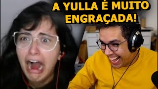 YETZ NÃO AGUENTOU DE TANTO RIR ASSISTINDO O VIDEO DA YULLA - REACT YULLA PEGOU MESTRE