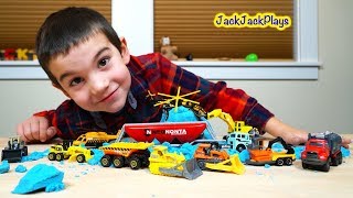 New Matchbox Surprise Toys! Truck Unboxing & Cool Sand Pretend Play with Diggers | JackJackPlays