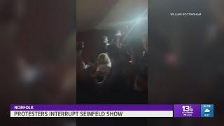 Protesters interrupt Jerry Seinfeld's show in Norfolk
