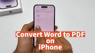 How to convert Word Document to PDF in iPhone (Without Using any third party Apps) -iOS 16
