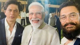 Shahrukh Khan and Aamir Khan with Narendra Modi