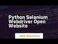 python selenium webdriver open website