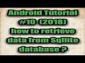 Retrieve Data From Sqlite Database In Android