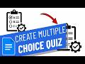 How To Create A Self Graded Multiple Choice Quiz Using Google Docs