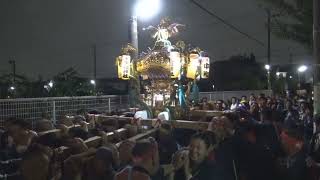 令和５年　世田谷区＜中町天祖神社＞例大祭宵宮　宮神輿＝宮入道中  宮入・着與