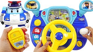 Robocar Poli Driving Toy! Let's drive a police car and arrest the villain! #PinkyPopTOY