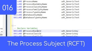 016 - The Process Subject - SQL Master Data Management