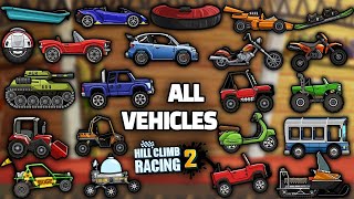 Hill climb racing 2 - History of All vechiles in HCR2 👍