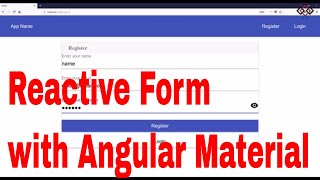 Part 7: Angular Reactive Forms with Material Design(Register & Login)