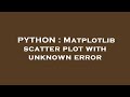 PYTHON : Matplotlib scatter plot with unknown error