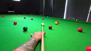 Snooker HIGH Break 58 - POV Headcam- Open Table Practice