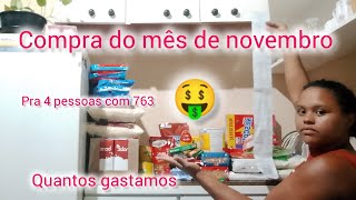 🥵🛒Compra do mês de novembro + quantos gastamos 💸