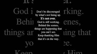 God says don’t be discouraged, it’s not over yet! #shorts