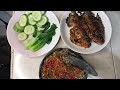 Bawal bakar sambel terasi plus lalapan nya