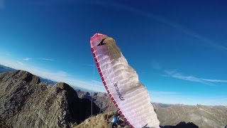 Scary paragliding takeoff