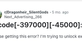 How To Resolve Dragonheir: Silent Gods Error code [-397000][-45000]?