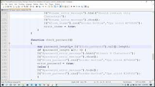 Form Validation Using JQuery in hindi | Validation using JQuery | JQuery validation example