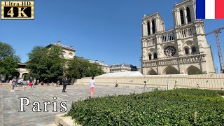 🇫🇷Notre Dame's Public Plaza Reopens - Paris Walk - 【4K 60fps】