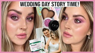 chit chat GRWM! 😍 my WEDDING DAY story time & the making of my dress! 💎