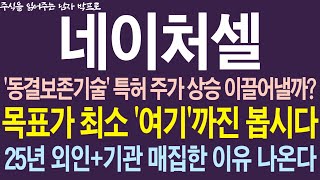 [네이처셀 주가전망] 동결보존기술 특허 주가 상승 이끌어낼까? 목표가 최소'여기'까진 봅시다! 25년 외인+기관 매집한 이유 나온다!    #네이처셀 #네이처셀주가전망