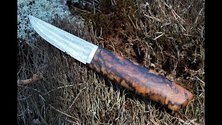 Puukko Perjantai #7 75-kerros damascus laho pihlaja