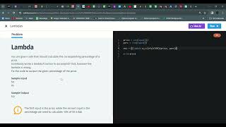 85 Lambdas | Python Developer | Sololearn