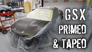 Painting my DSM Mitsubishi Eclipse GSX: Part 2 Prime,Taped and Waiting...