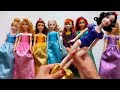 10 minutes satisfying with unboxing cute disney princess dolls set toys asmr review toys disney