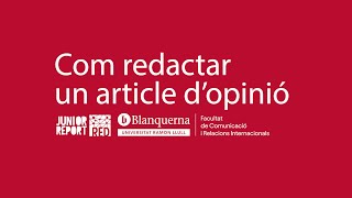 Com redactar un article d’opinió? - Francesc-Marc Álvaro