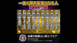 【見る幸運】誰もが嫉妬する一夜億万長者になる人 TOP 100 誕生日ランキング 開運 占い #誕生日ランキング #誕生日占い #占いランキング #占い #金運 #2025年の占い