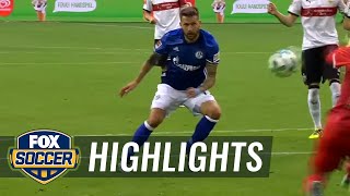 Schalke scores two goals in two minutes against Stuttgart | 2017-18 Bundesliga Highlights