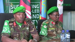 ATMIS Force Commander briefs the press in Mogadishu about ongoing military operations