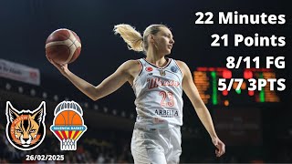 Marine Johannes 21 Points vs Valencia - Euroleague 2024/25