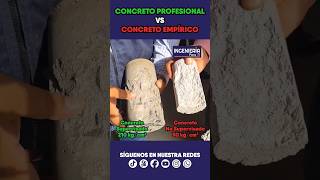 #shorts 🔵 Diferencias de un buen concreto | Concreto Profesional vs Empírico