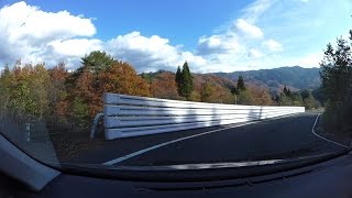 国道179号旧道、人形峠、紅葉　車載動画