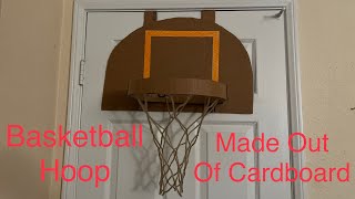 DIY Cardboard Basketball Hoop With Net(Over-the-door)