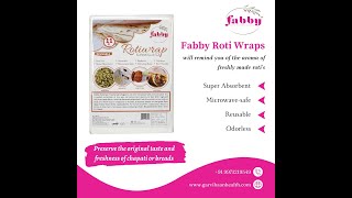 Fabby Non Woven Fabric Roti Wraps | Washable and Reusable Fabric | Microwave Safe | Make Sprouts etc