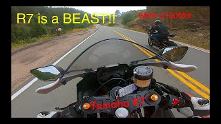 FAST canyon ride on my Yamaha R7