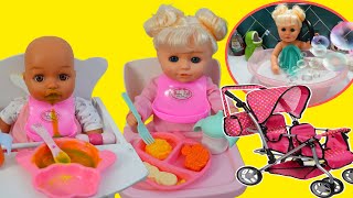 NEW Baby Annabell doll Evening Routine with Stroller walk