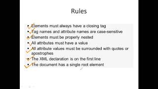 JV XML SYNTAX RULES UNIT1 SOA